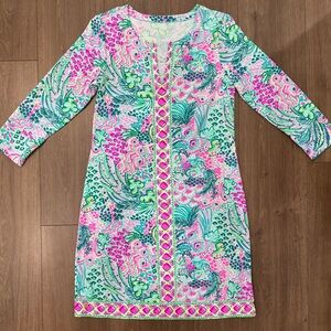 Lilly Pulitzer Chilly Lilly V Neck Dress Size Small